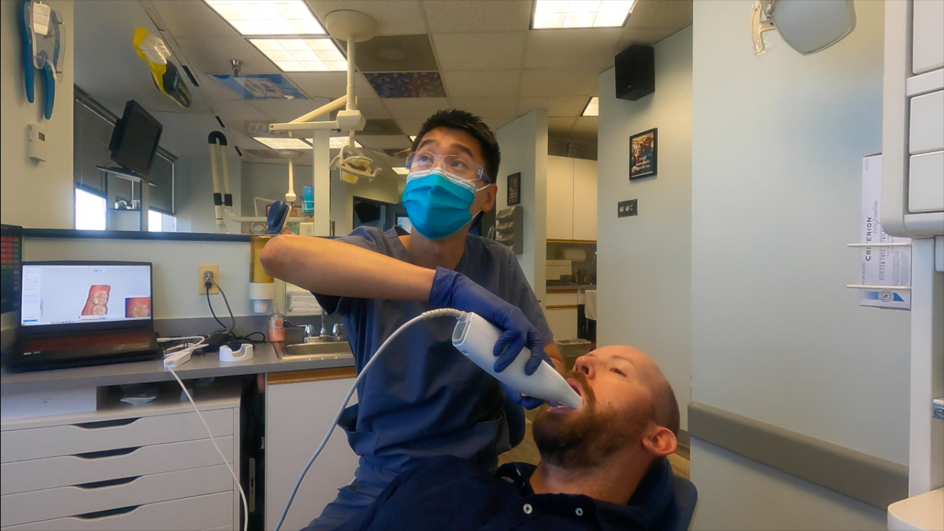 Dr. Matt Scanning an Orthodontic Patient